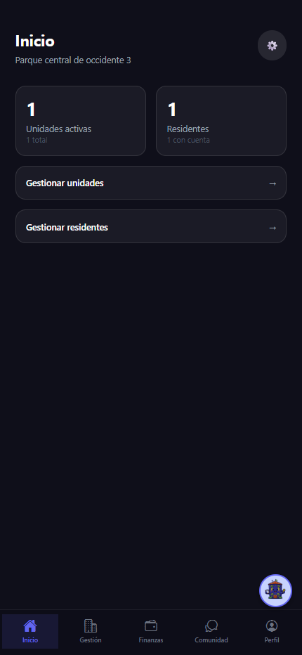 Dashboard del administrador